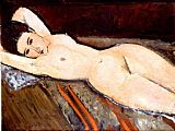 Amedeo Modigliani nude with hands behind head
